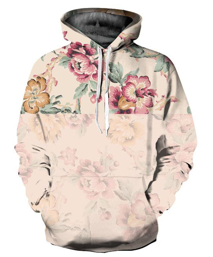 Neutral Floral Hoodie