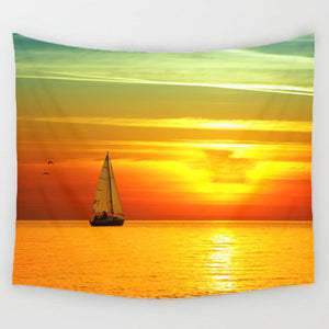 Sailboat Sunset Tapestry