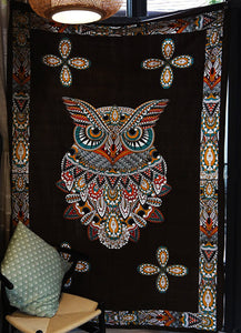 Mandala Owl Tapestry