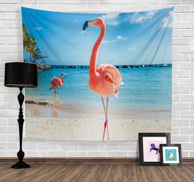 Flamingo Paradise Tapestry