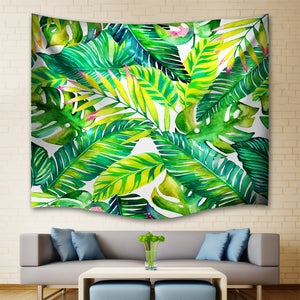 Bright Jungle Fronds Tapestry