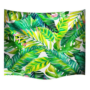 Bright Jungle Fronds Tapestry