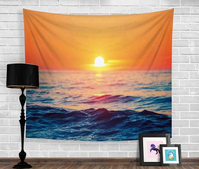 Orange Sunset Tapestry