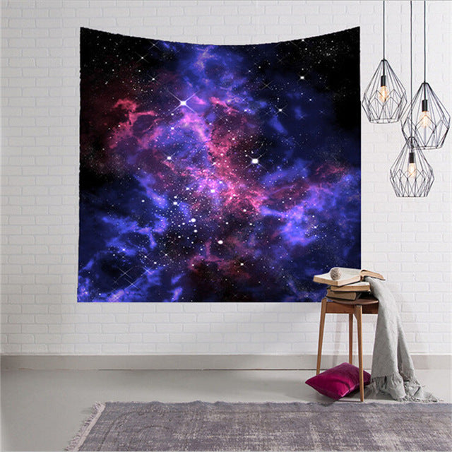 Purple Space Haze Wall Tapestry